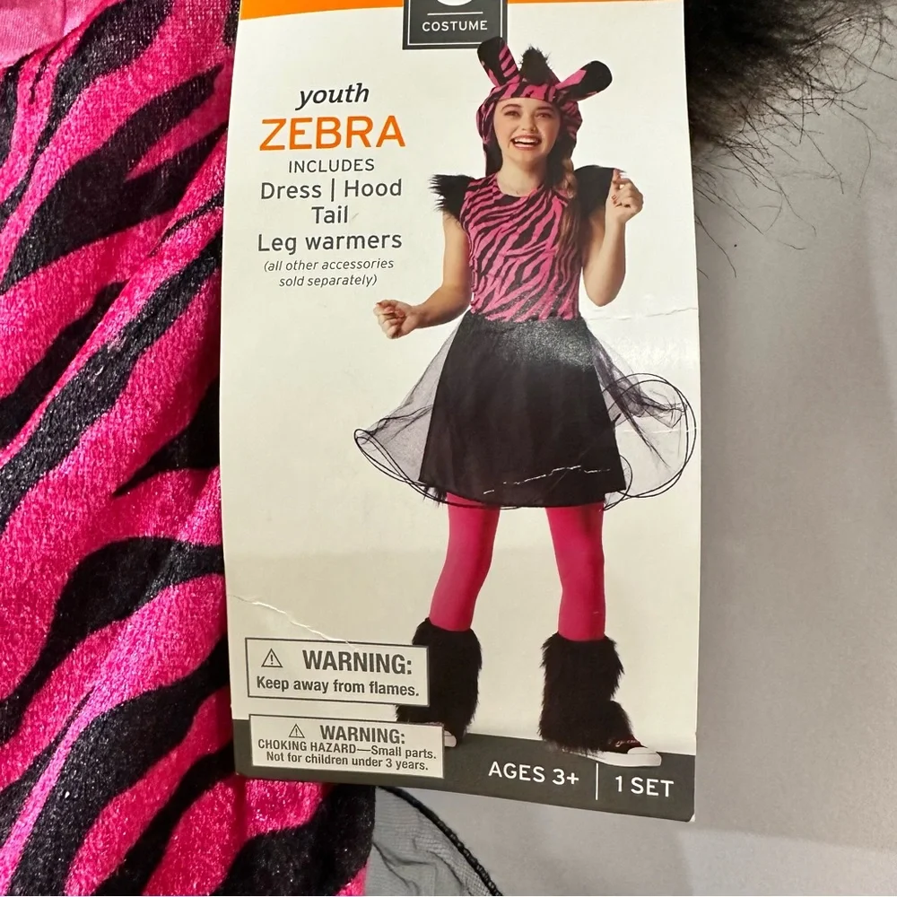 Girl’s Pink Zebra Costume